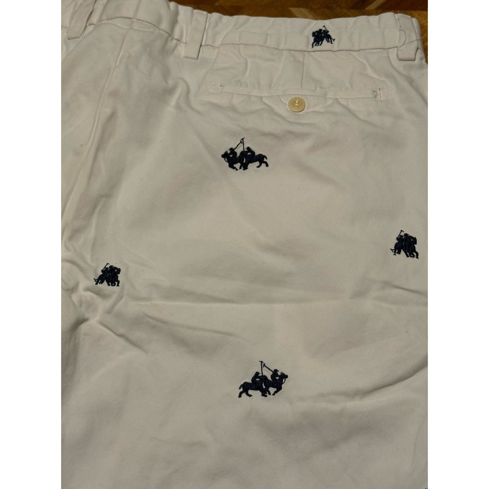 Polo Ralph Lauren Classic All Over Pony Men Shorts White 38 Classic Preppy - Picture 8 of 9
